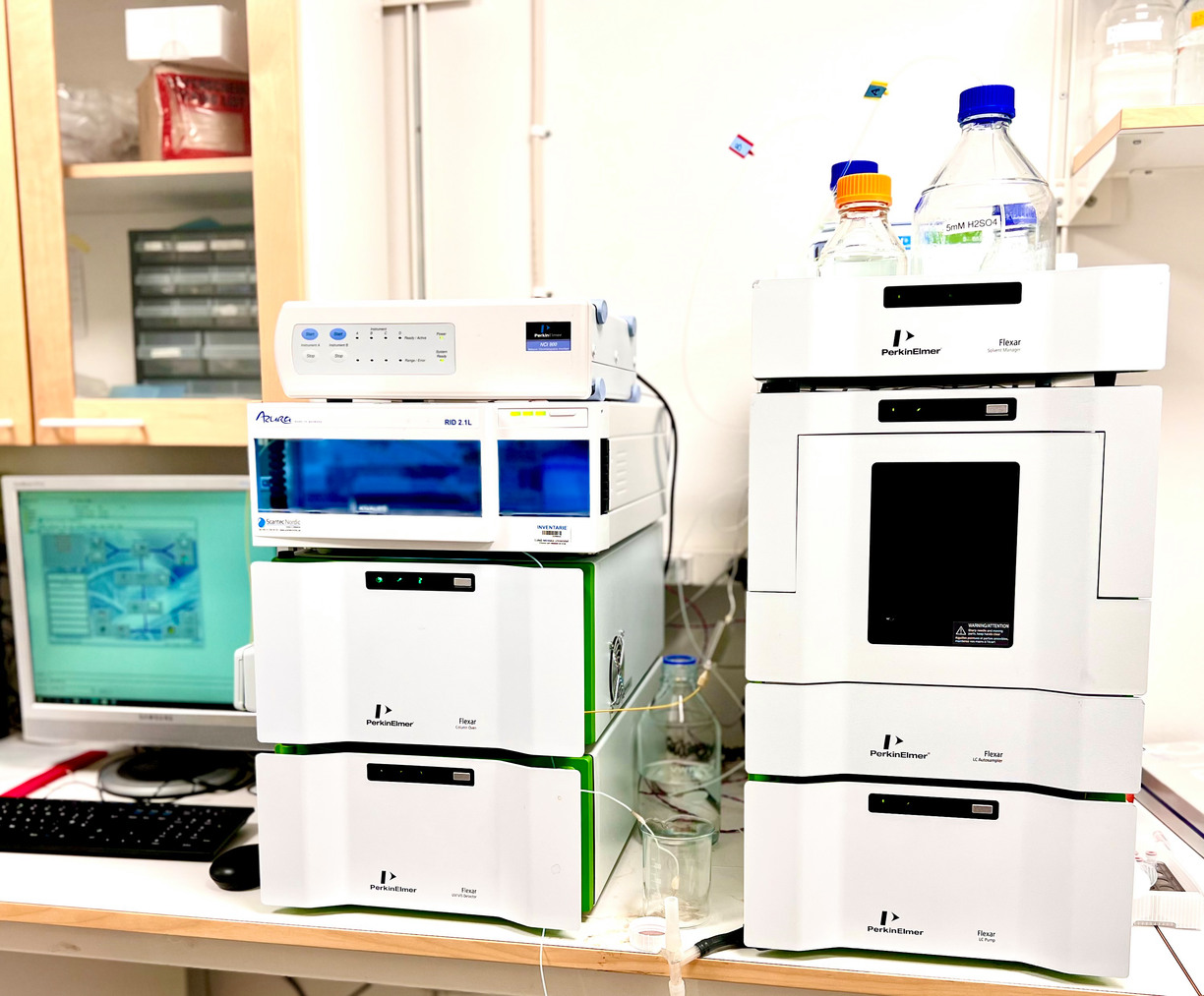 Liquid Chromatography with UV and RI Detector system 